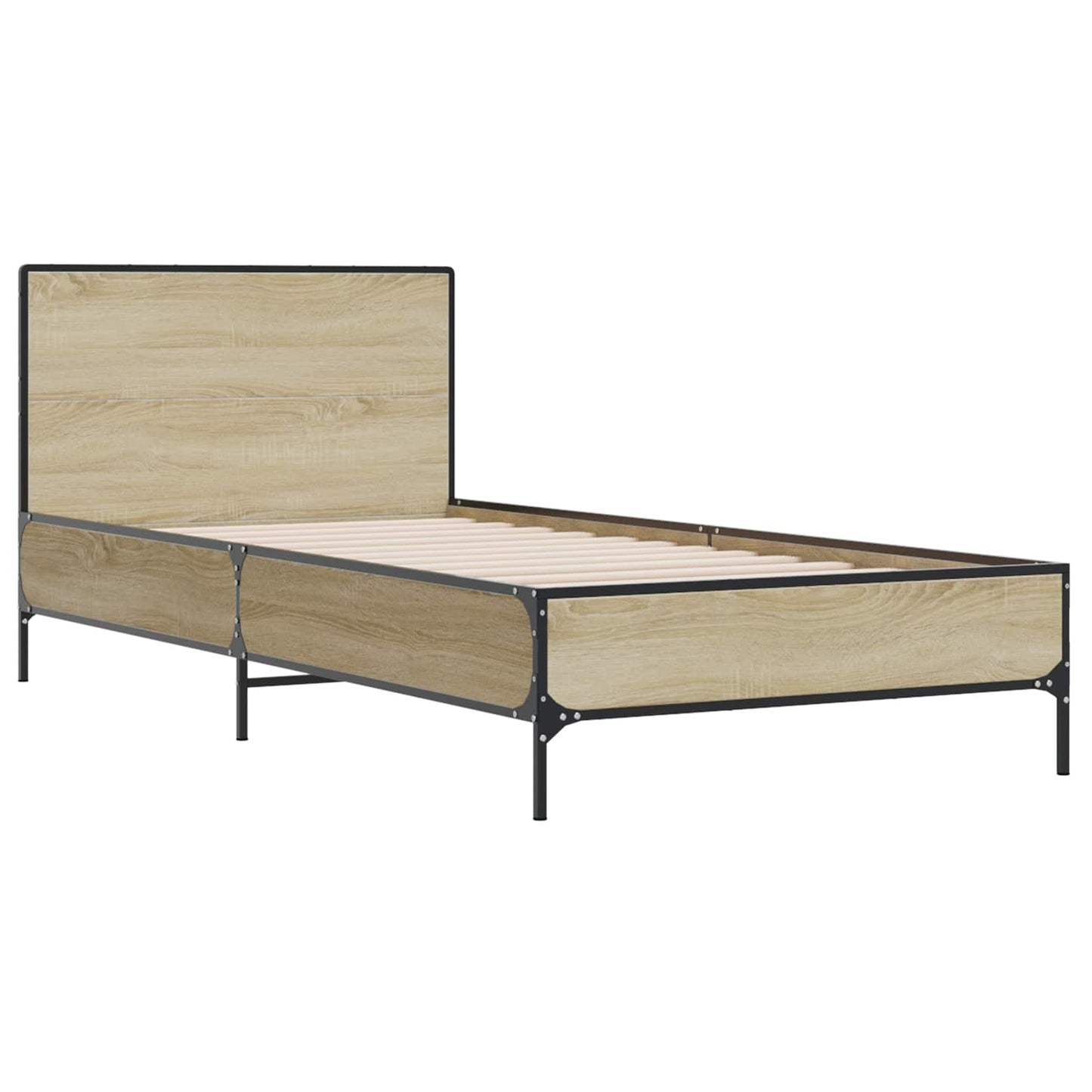 Sengestel Med Hovedgærde 80 X 200 Cm Konstrueret Træ - Billede 3