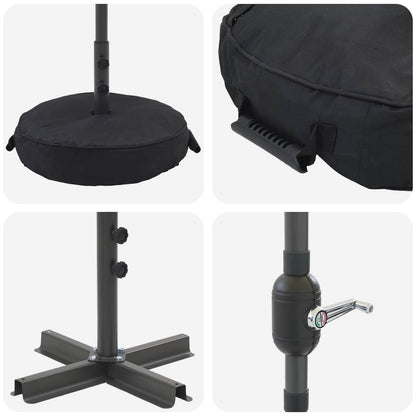 Haveparasol Med Led Lys Og Fod 200 X 300 Cm Polyester - Billede 7