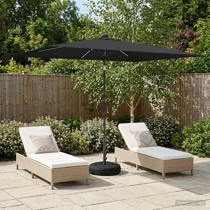 Haveparasol Med Led Lys Og Fod 200 X 300 Cm Polyester - Variant 42036242
