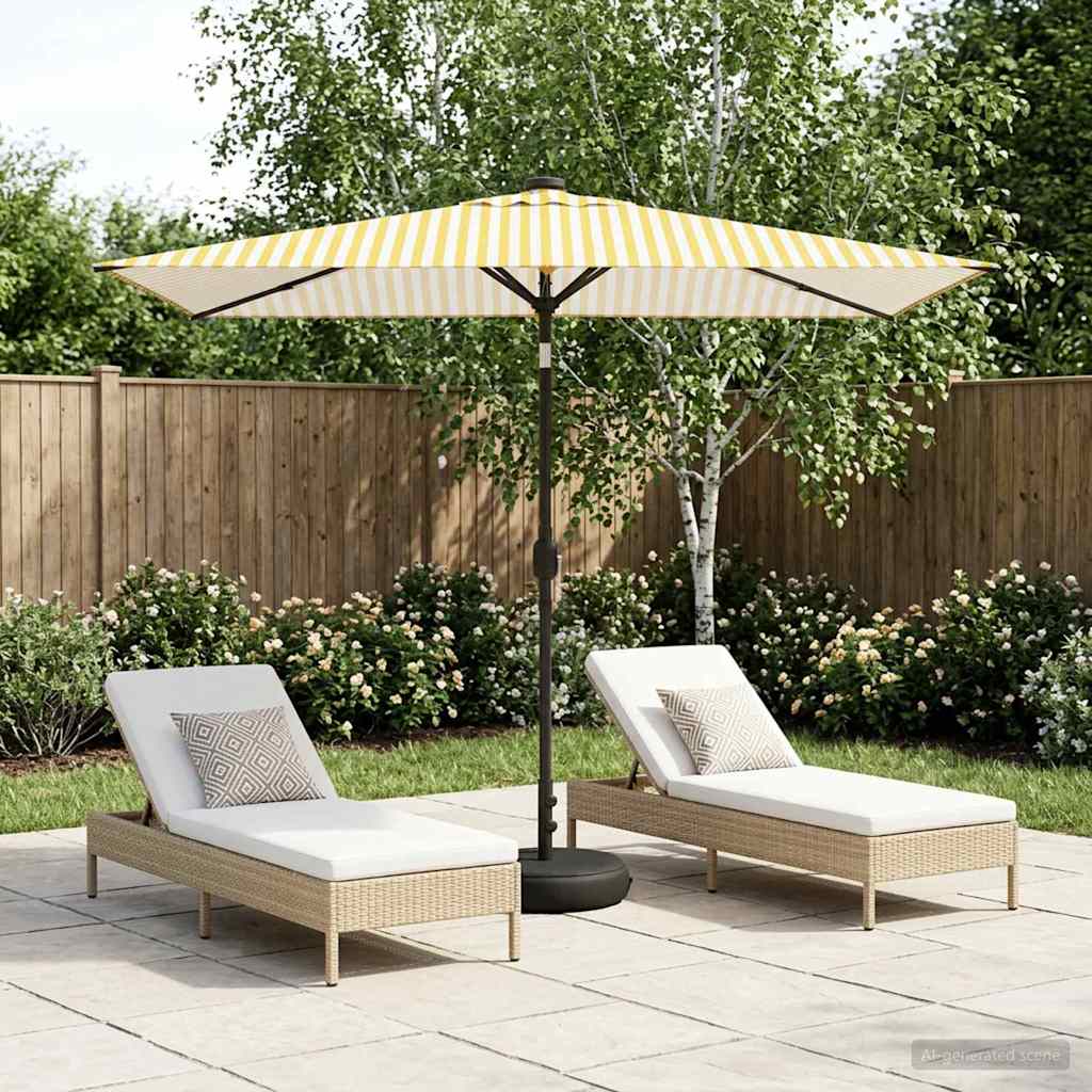Haveparasol Med Led Lys Og Fod 200 X 300 Cm Polyester - Variant 42036246