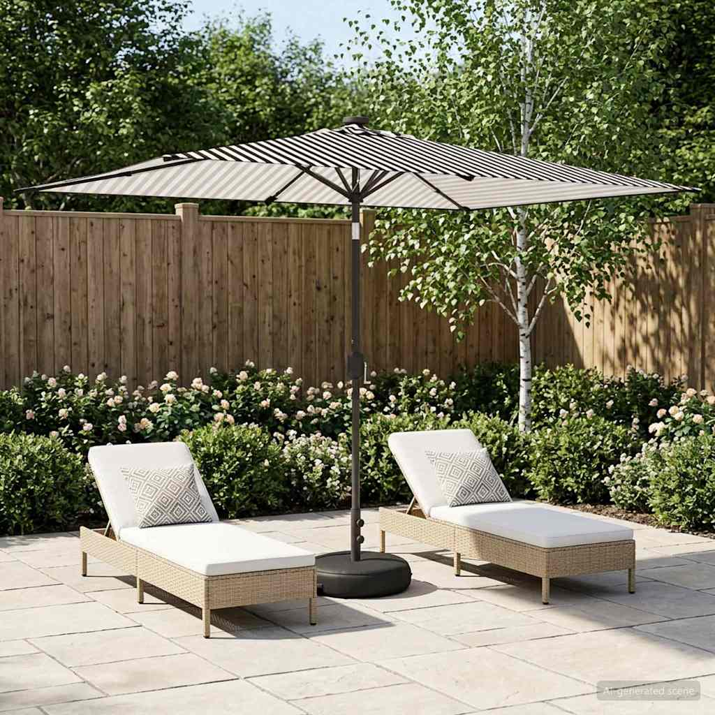 Haveparasol Med Led Lys Og Fod 200 X 300 Cm Polyester - Variant 42036247