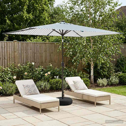 Haveparasol Med Led Lys Og Fod 200 X 300 Cm Polyester - Variant 42036248