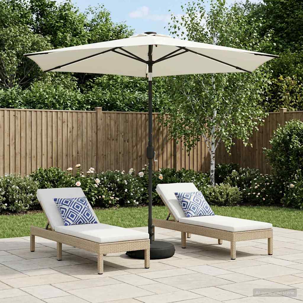 Haveparasol Med Led Lys Og Fod 200 X 300 Cm Polyester - Variant 42036258
