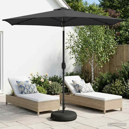 Haveparasol Med Led Lys Og Fod 200 X 300 Cm Polyester - Variant 42036260