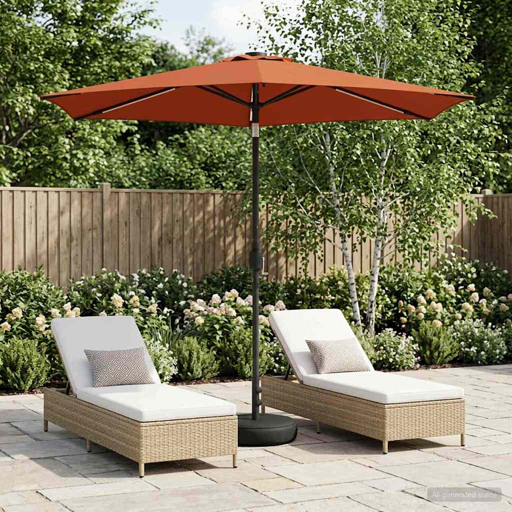 Haveparasol Med Led Lys Og Fod 200 X 300 Cm Polyester - Variant 42036261