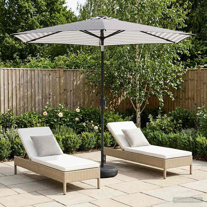 Haveparasol Med Led Lys Og Fod 200 X 300 Cm Polyester - Variant 42036265