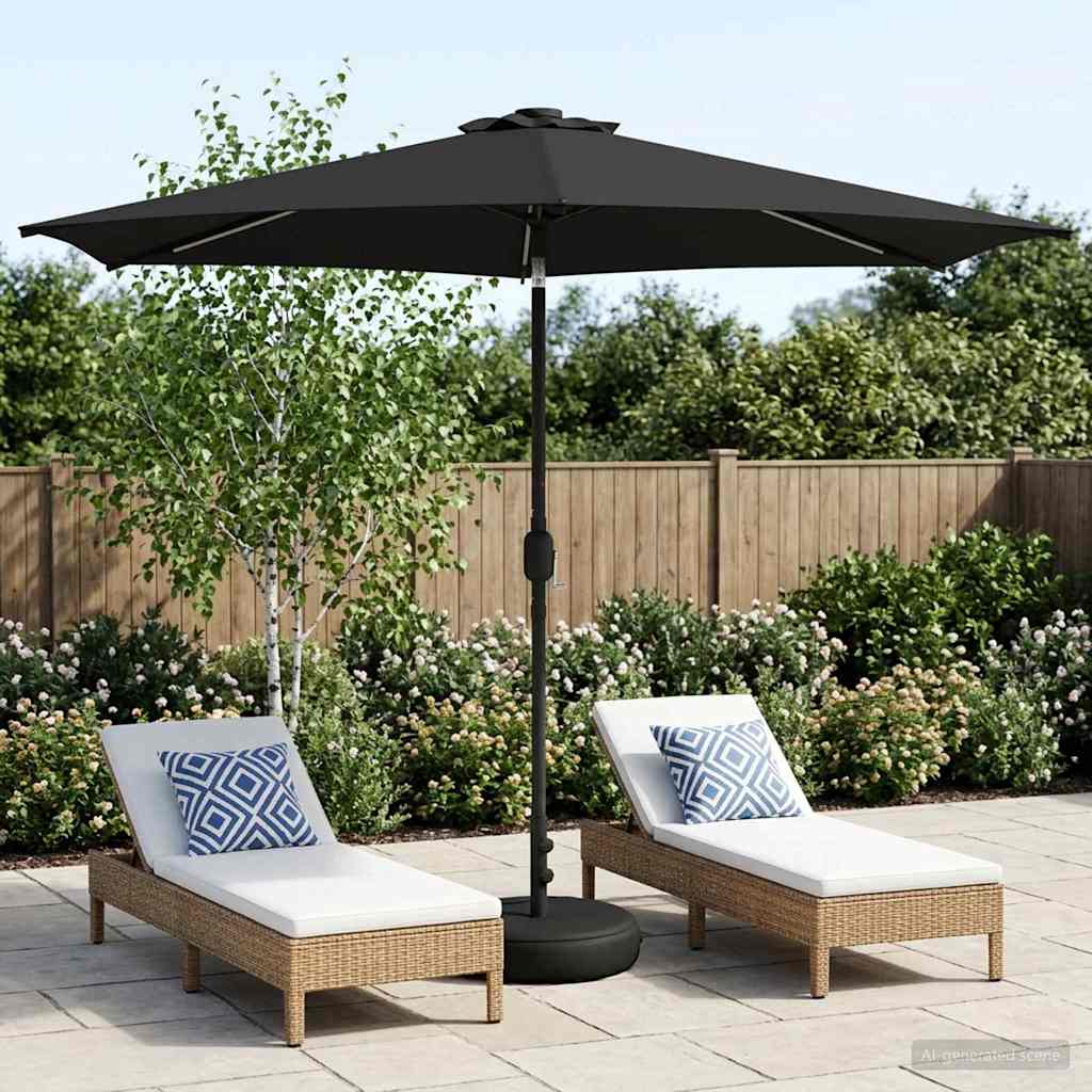 Haveparasol Med Led Lys Og Fod 200 X 300 Cm Polyester - Variant 42036269
