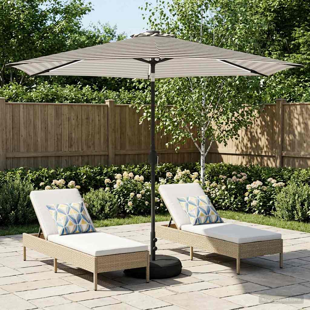 Haveparasol Med Led Lys Og Fod 200 X 300 Cm Polyester - Variant 42036274