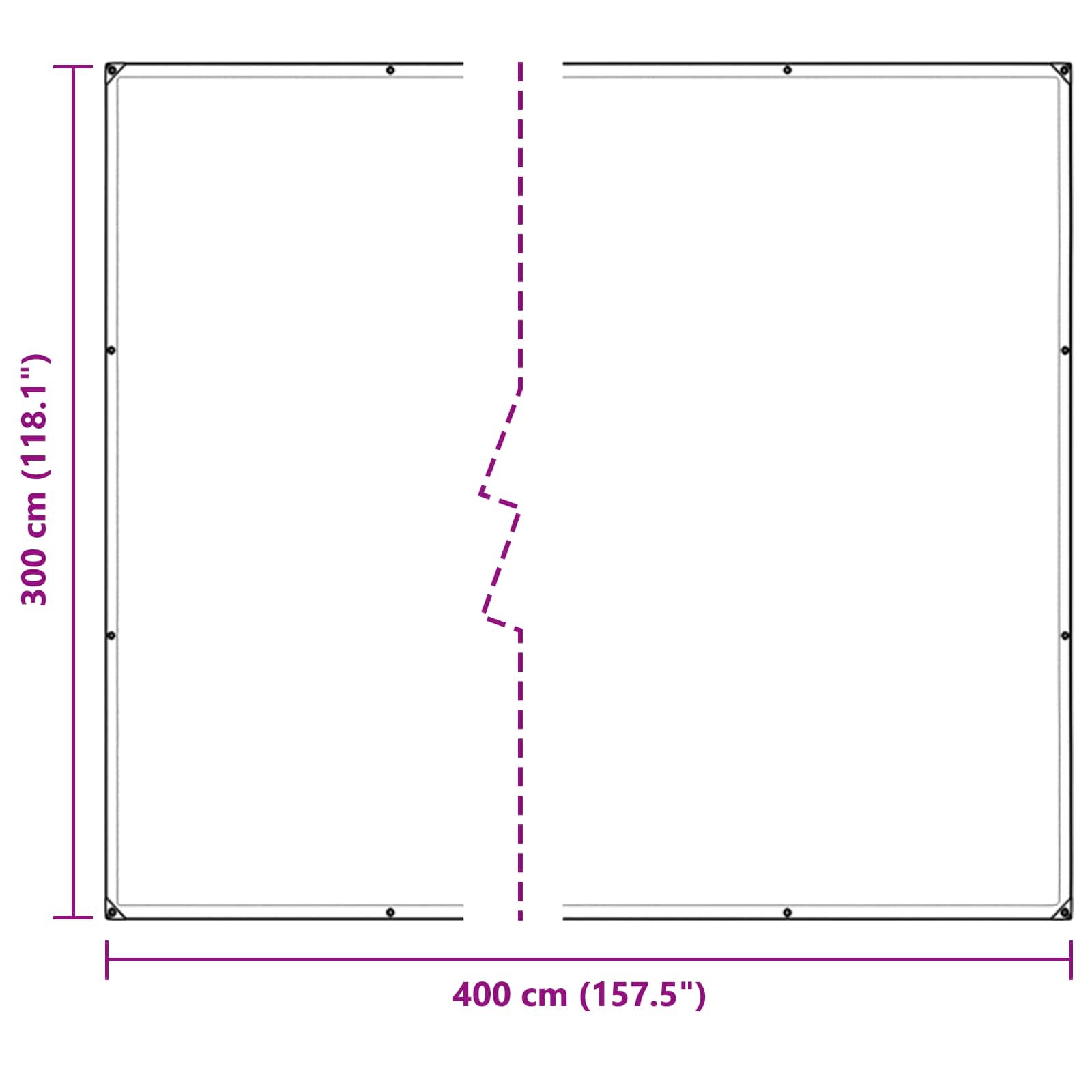 Presenning Med Øjer 3 X 4 M Polyethylen - Billede 10
