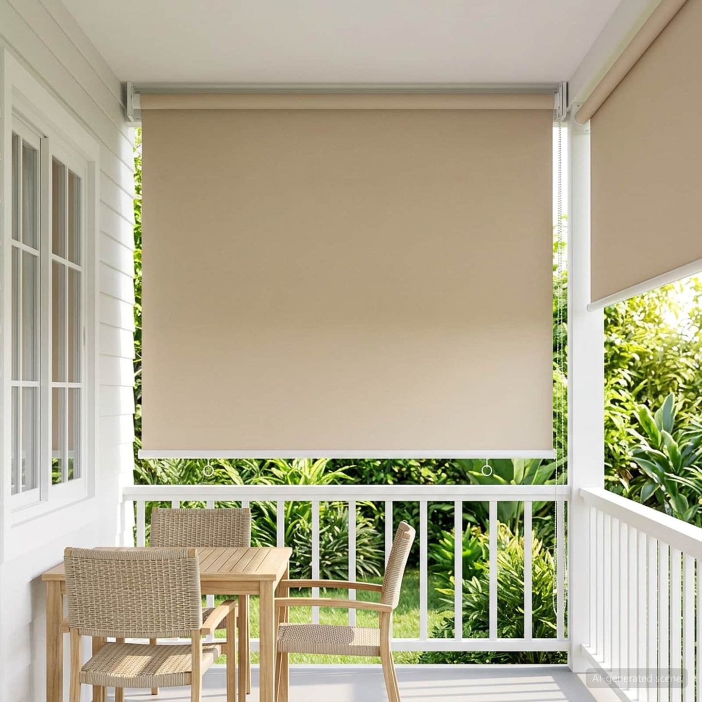 Udeterrasse Rullegardin Uv Beskyttelse Polyester - Hovedbillede