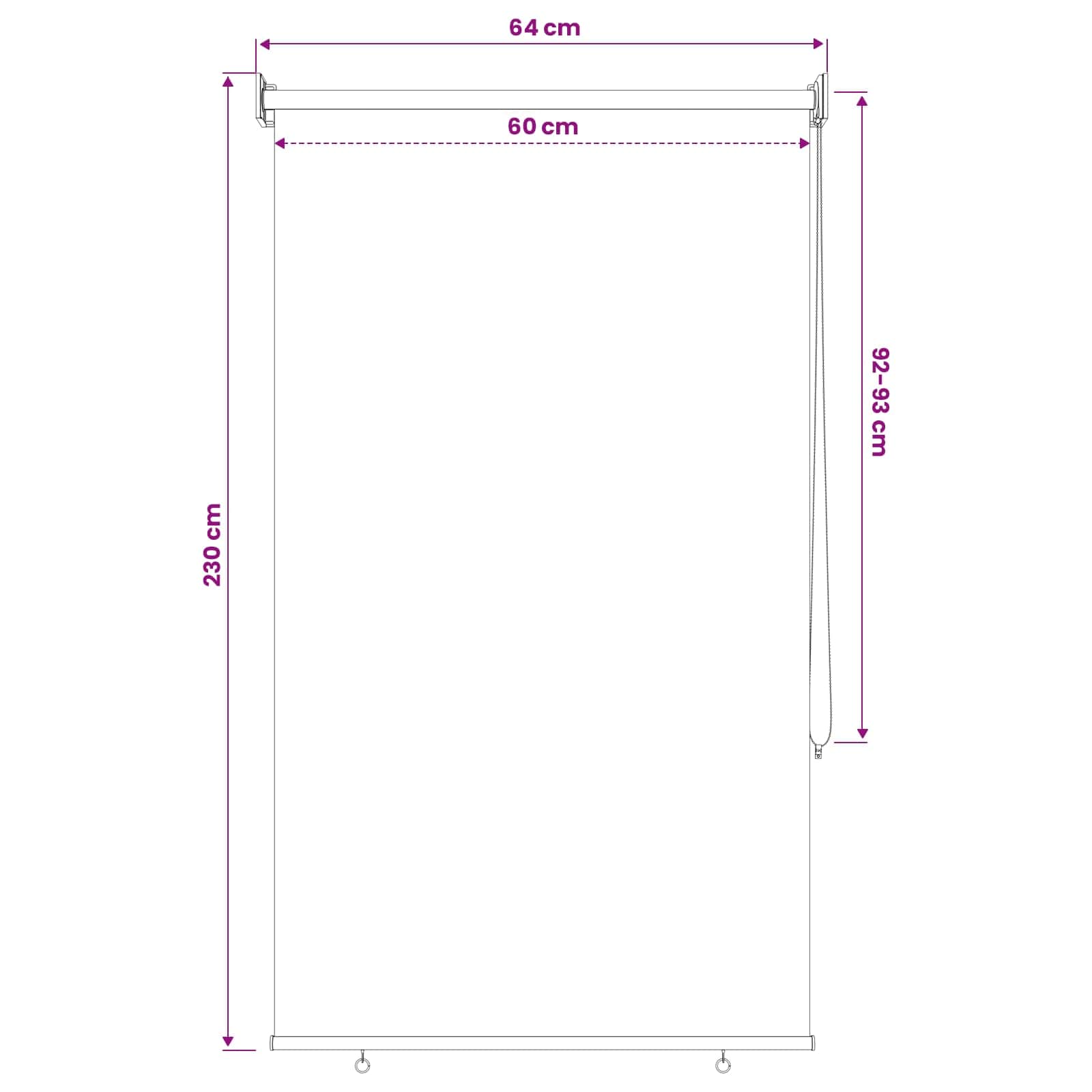 Udeterrasse Rullegardin Uv Beskyttelse Polyester - Billede 12