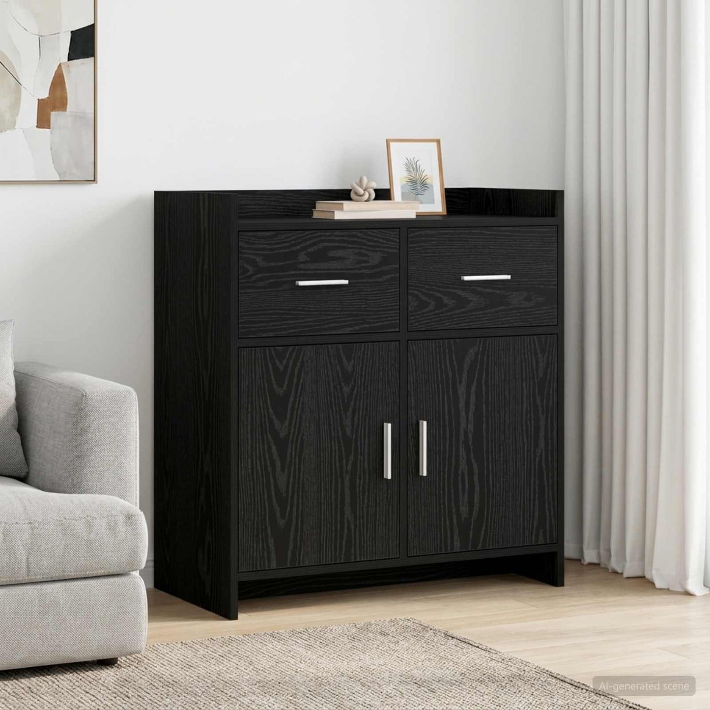 Sideboard 75 X 36 X 80 Cm Konstrueret Træ - Variant 8011116
