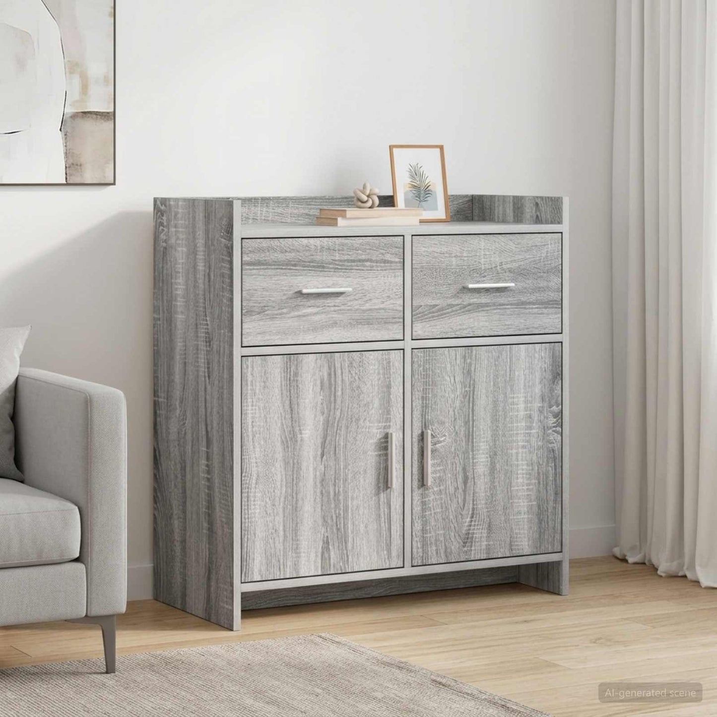 Sideboard 75 X 36 X 80 Cm Konstrueret Træ - Variant 8011120