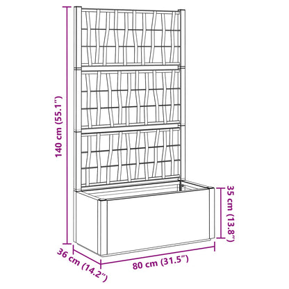 Havekrukke Med Trellis 80 X 36 X 140 Cm Pp - Billede 9