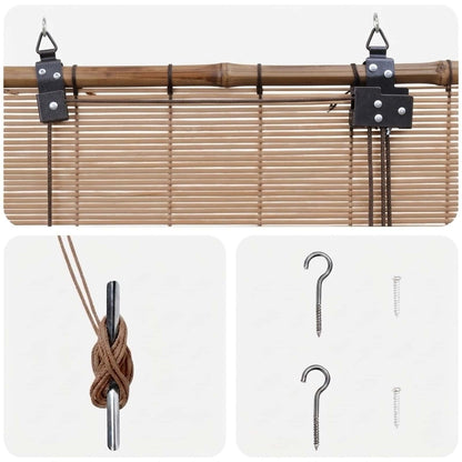 Rullegardin 70 X 160 Cm Bambus - Billede 3
