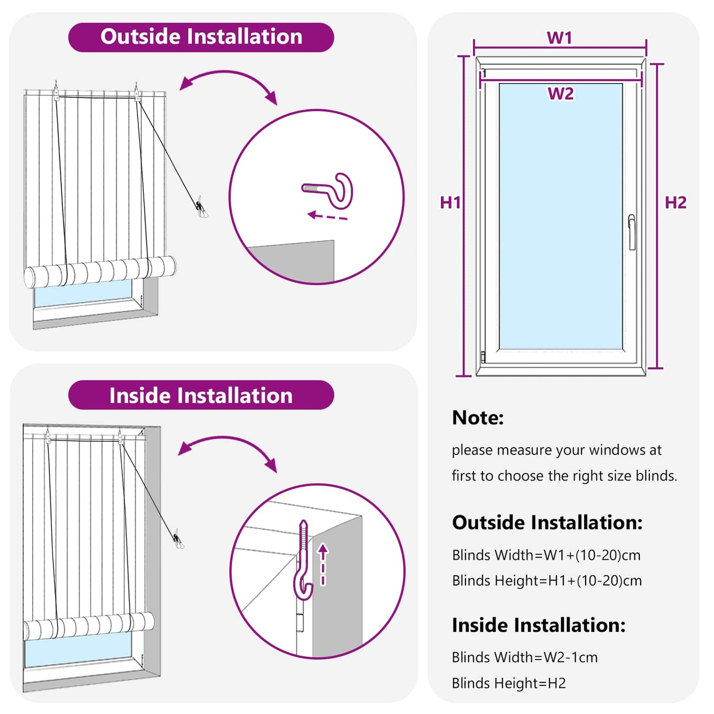 Rullegardin 70 X 160 Cm Bambus - Billede 8