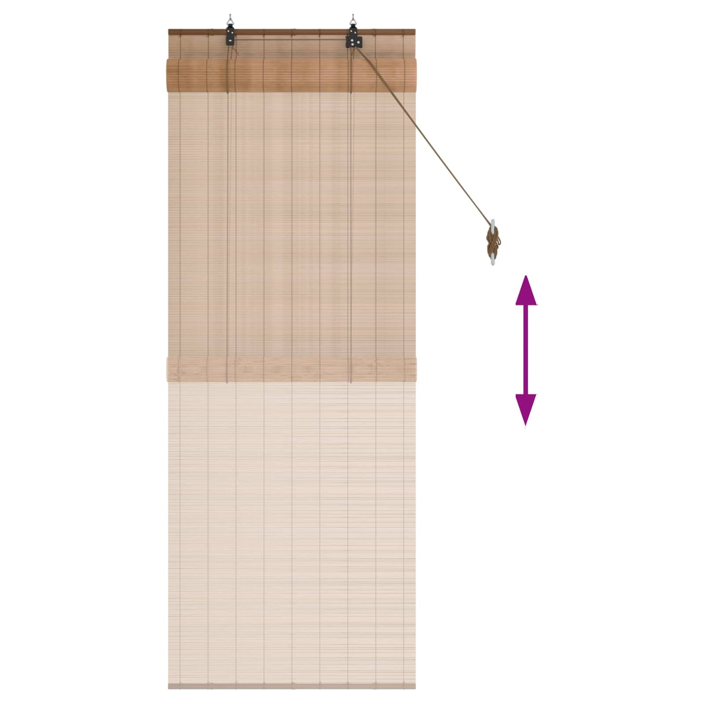 Rullegardin 70 X 160 Cm Bambus - Billede 5