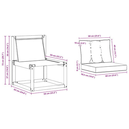 Udendørs Sofa Massivt Akacietræ - Billede 10