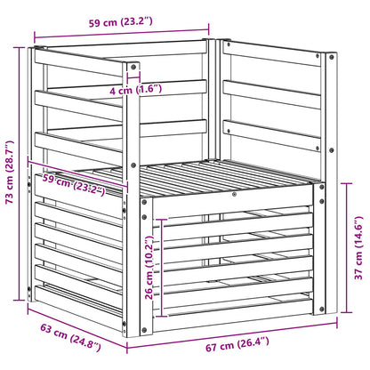 Udendørs Sofagruppe 67 X 63 X 73 Cm - Billede 7