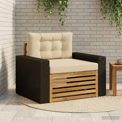 Udendørs Mellem Sofa Massivt Akacietræ - Hovedbillede