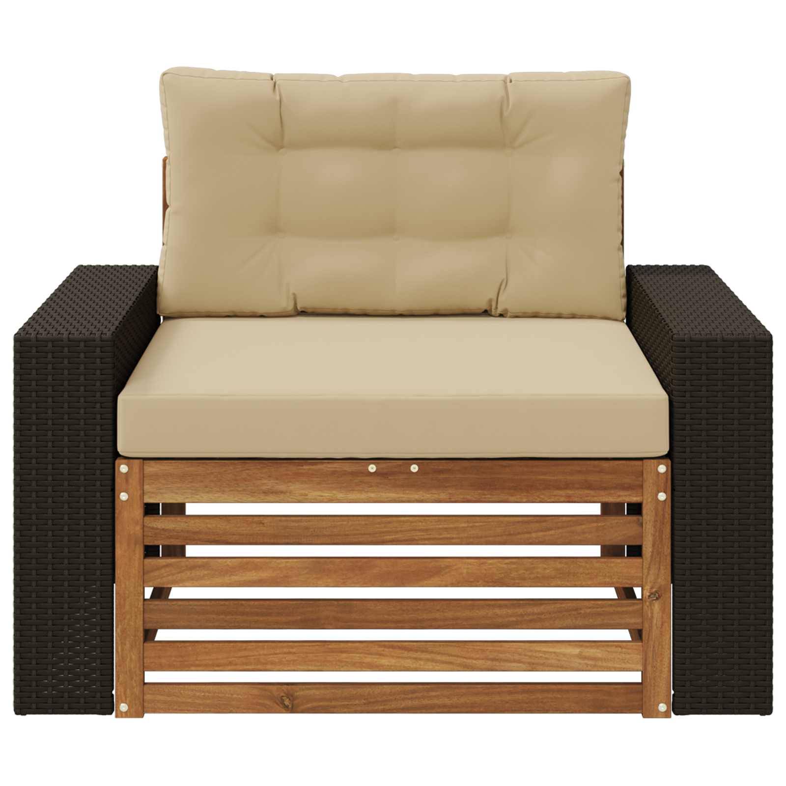 Udendørs Mellem Sofa Massivt Akacietræ - Billede 3