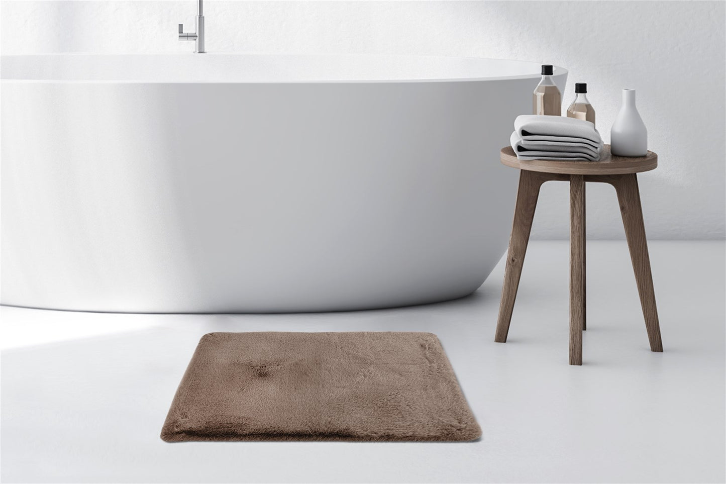 Rabbit 225 Bademåtte Lang Luv I Mørk Beige - Billede 2