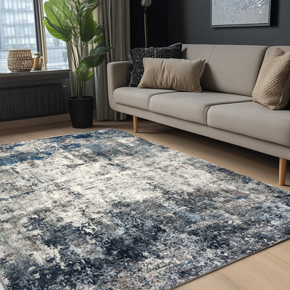 Elegantica 328 Tæppe Abstrakt Akvareldesign I Blå - Billede 5