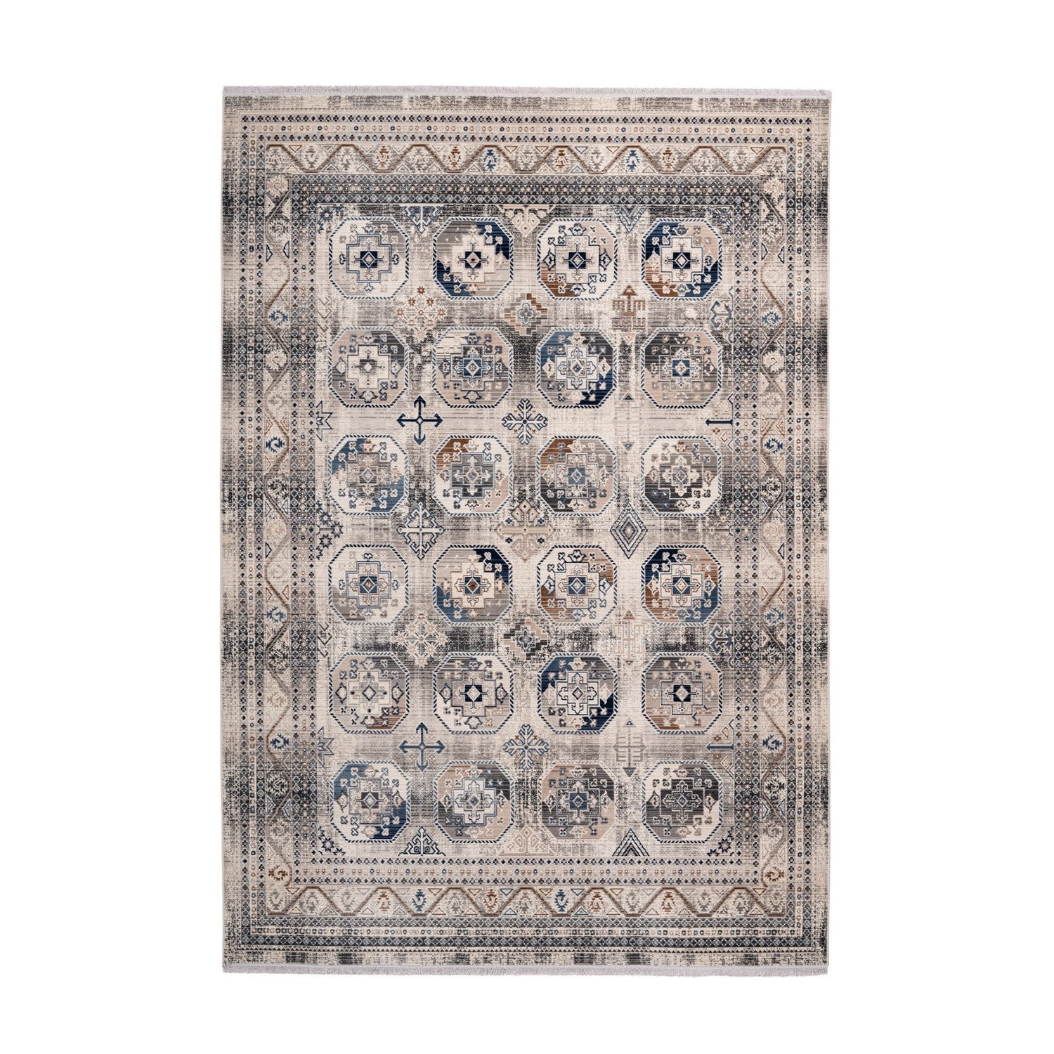 Anouk 425 Tæppe I Vintage Design Med Frynser - Hovedbillede