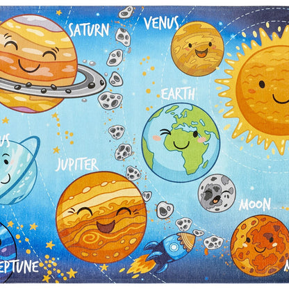 Sympathy Kids 240 Solar System Børnetæppe Med Verdensrum Design - Variant JPC94-80-120