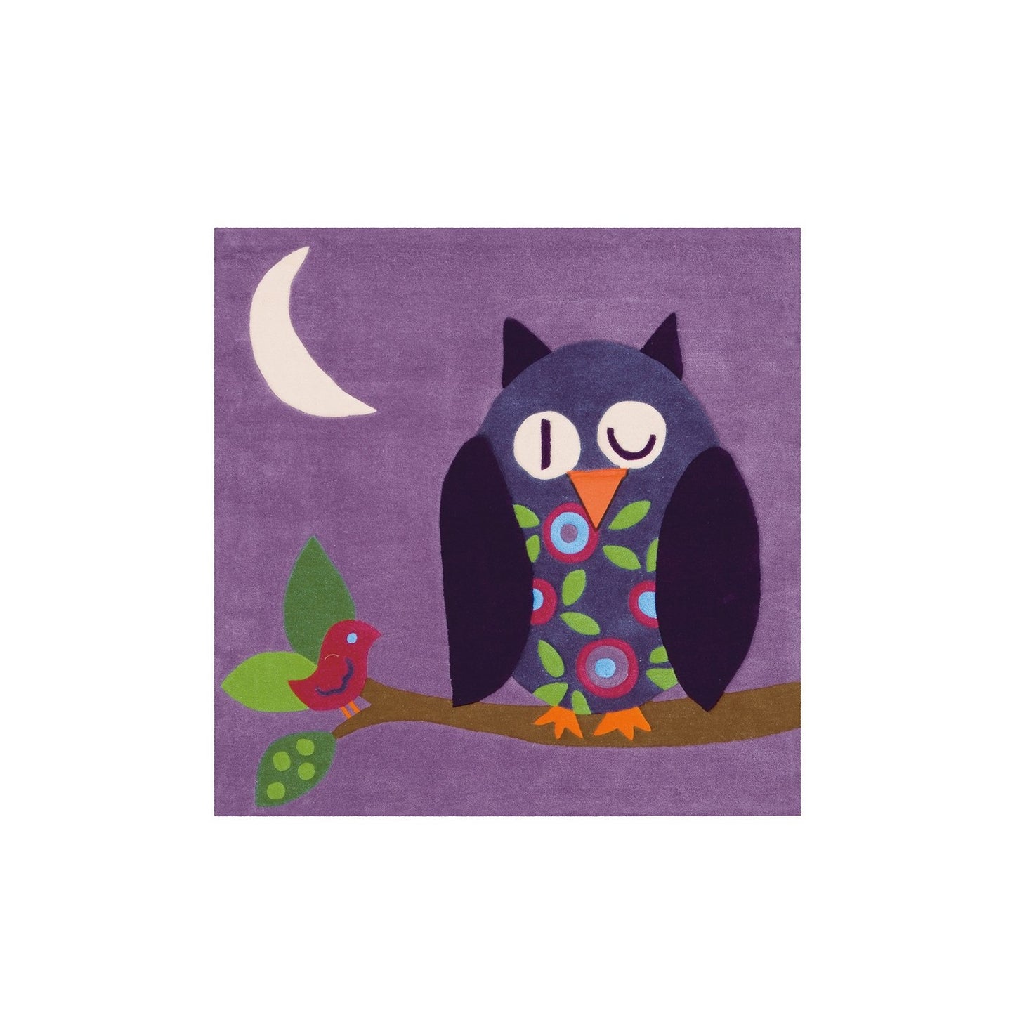 Joy 4049 Owl ECKIG Motivtæppe Med Kort Luv - Hovedbillede