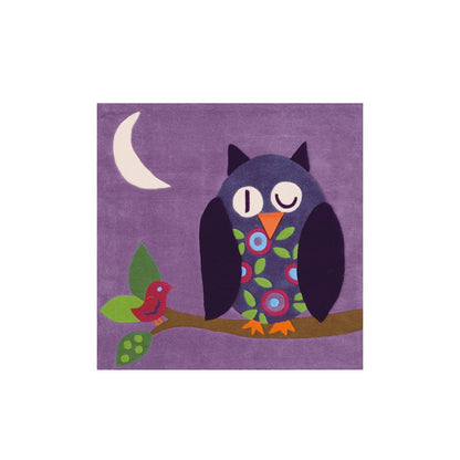 Joy 4049 Owl ECKIG Motivtæppe Med Kort Luv - Hovedbillede
