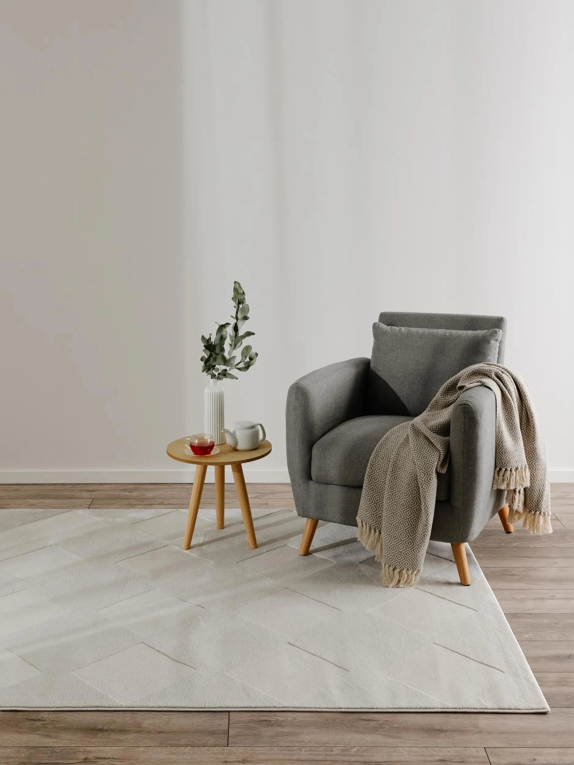 NOVA Creme Tæppe - Hovedbillede