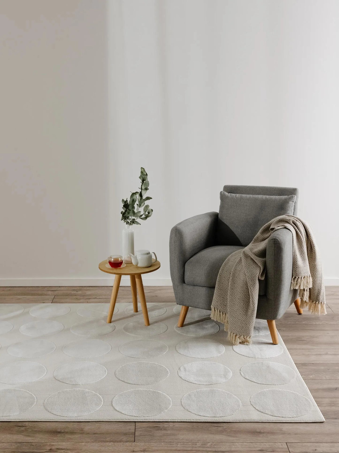 NOVA Creme Tæppe - Hovedbillede