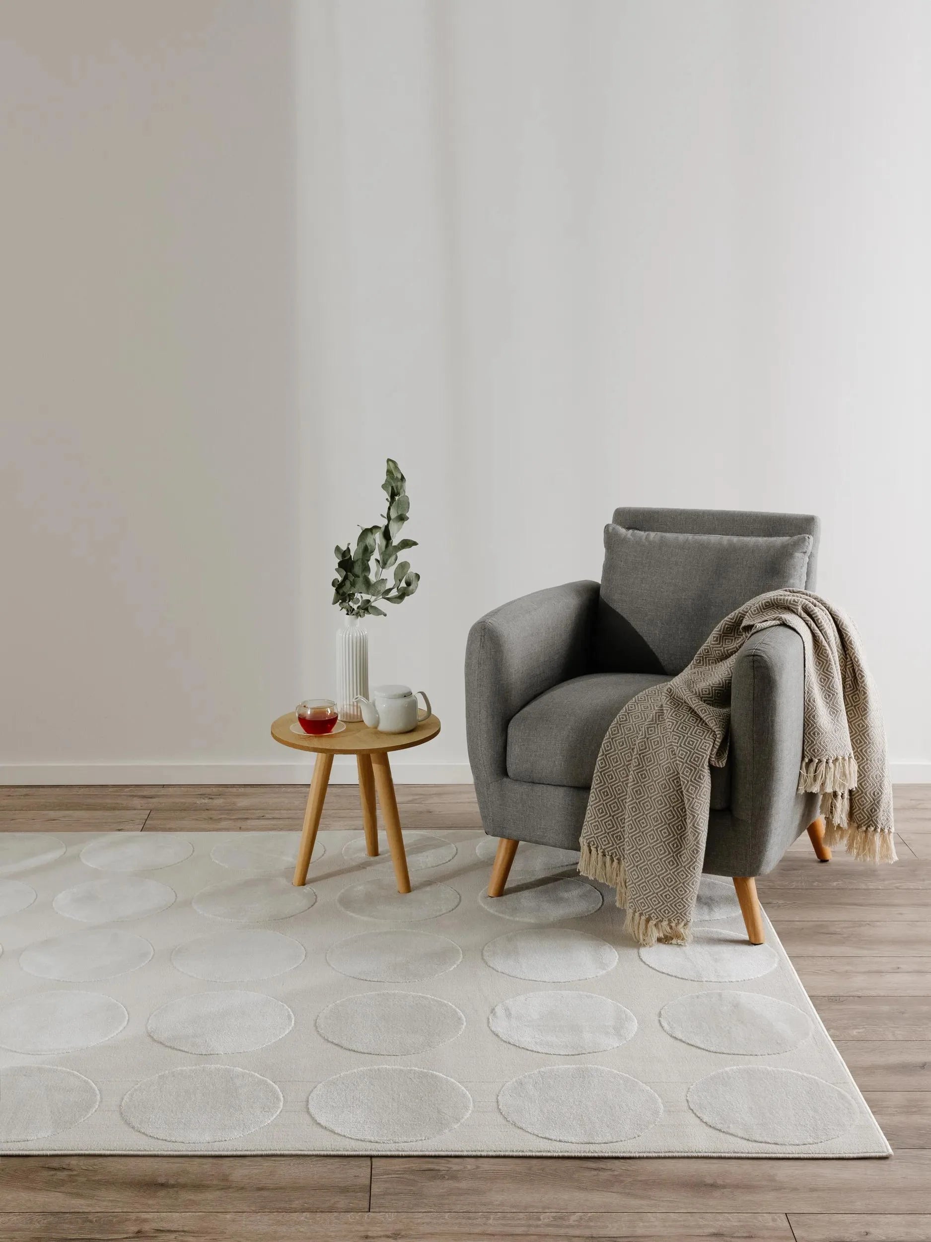 NOVA Creme Tæppe - Hovedbillede