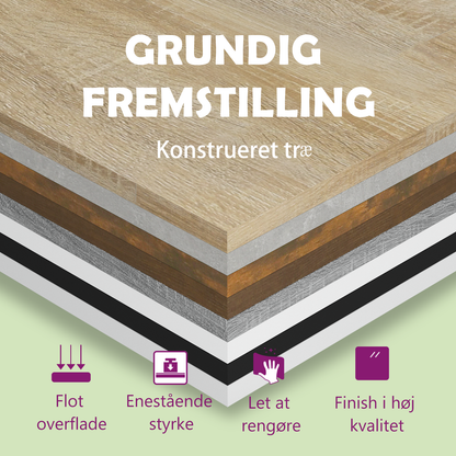 Sofabord 75X75X38 Cm Konstrueret Træ