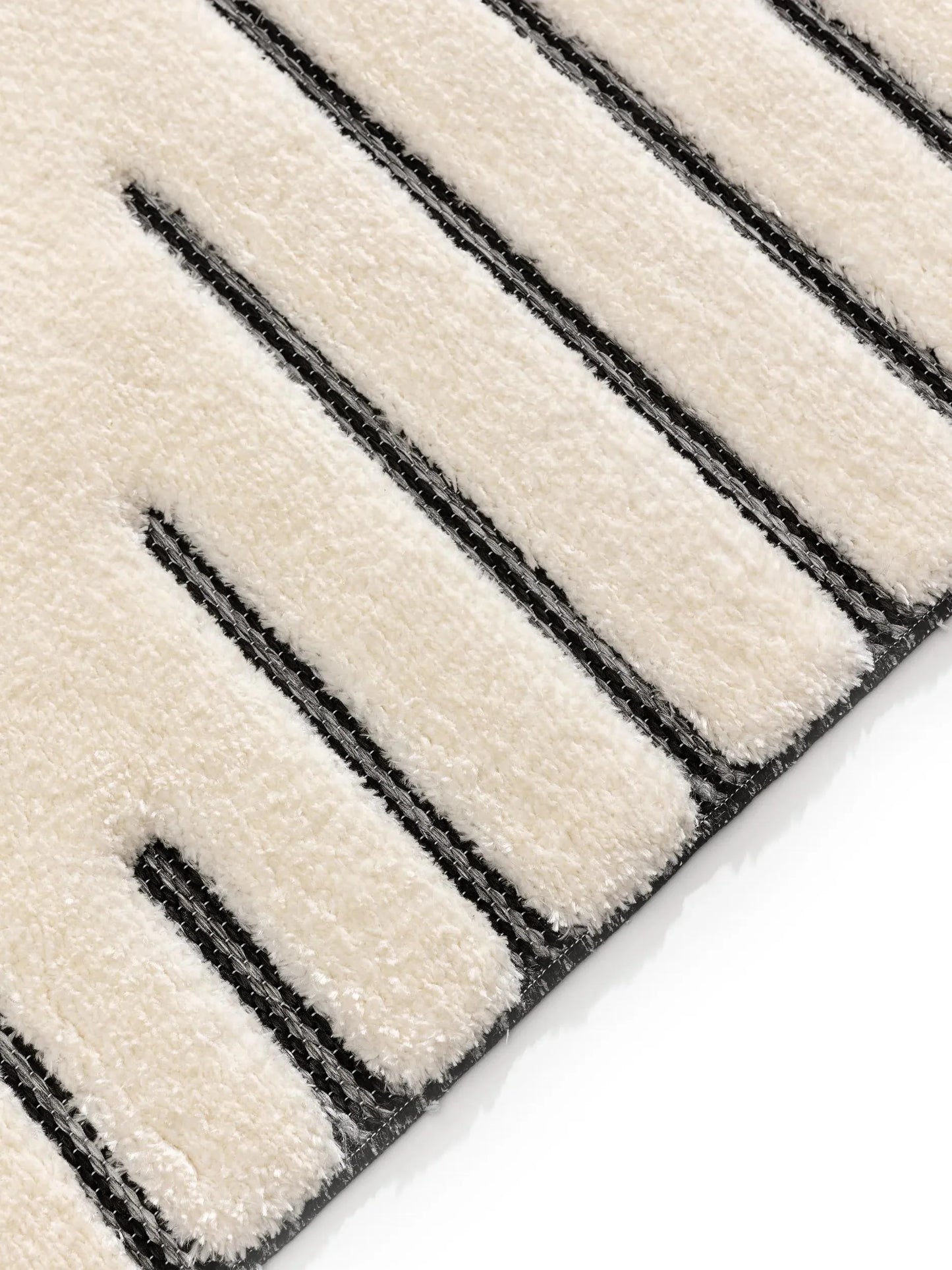 LUNA Creme Grå Tæppe - Billede 4