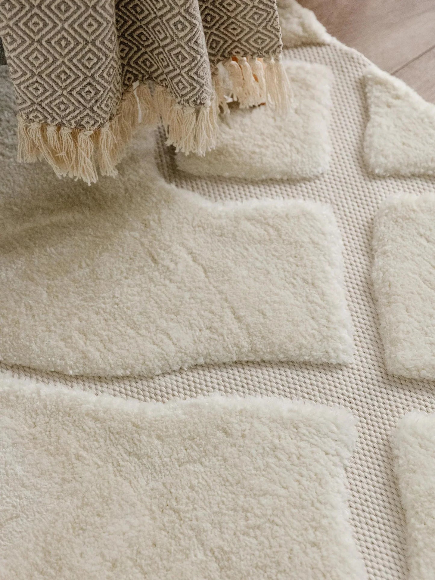 LUNA Creme Tæppe - Billede 3