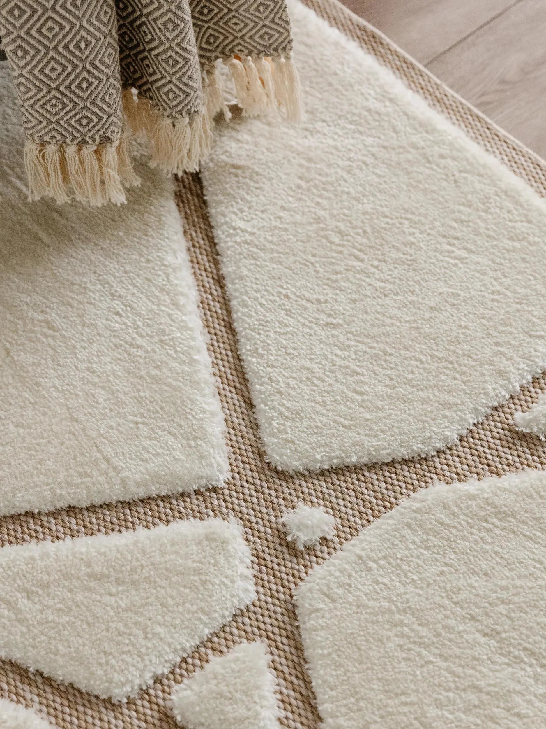 LUNA Creme/Beige Tæppe - Billede 3