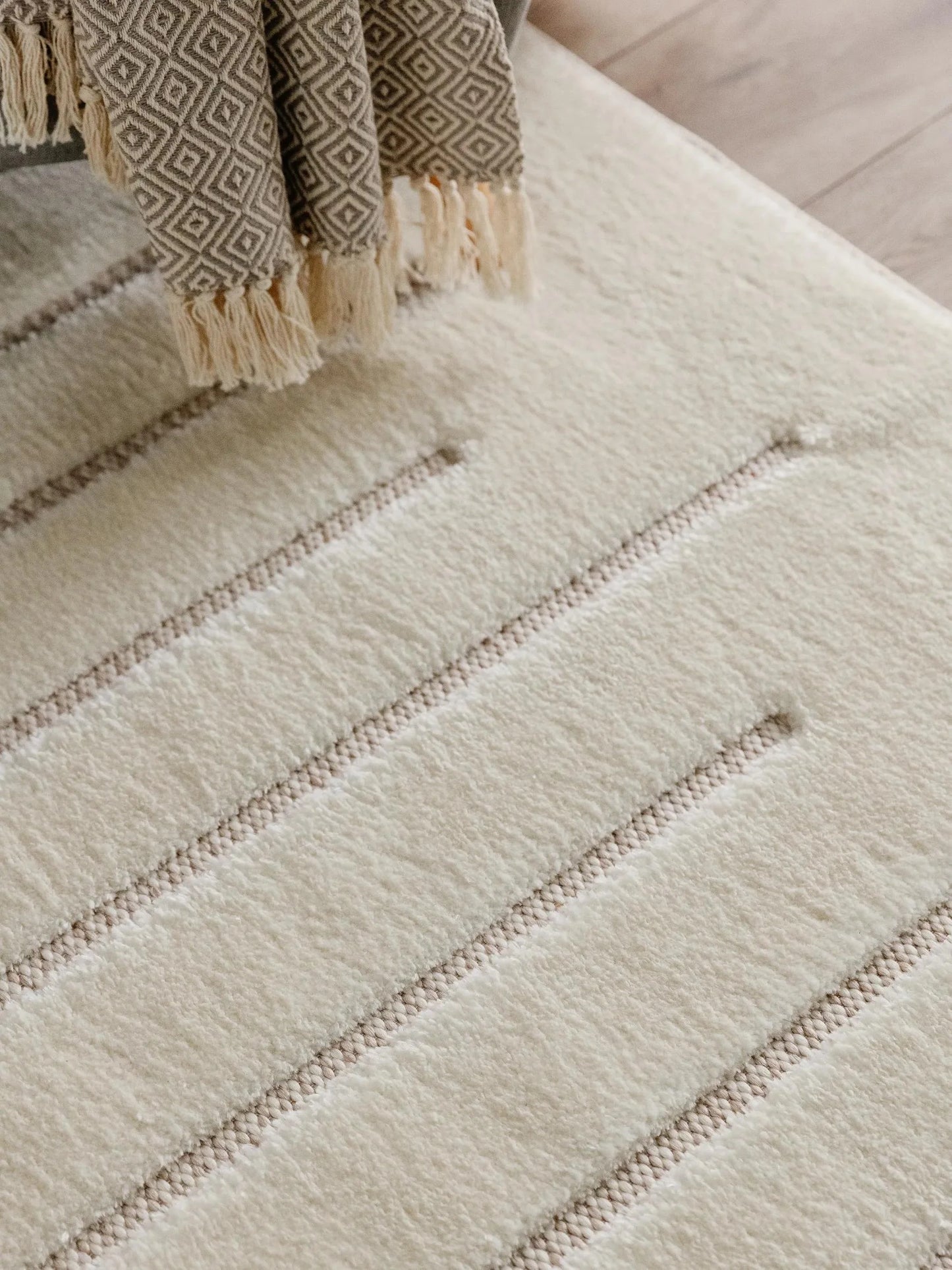 LUNA Creme Tæppe - Billede 3