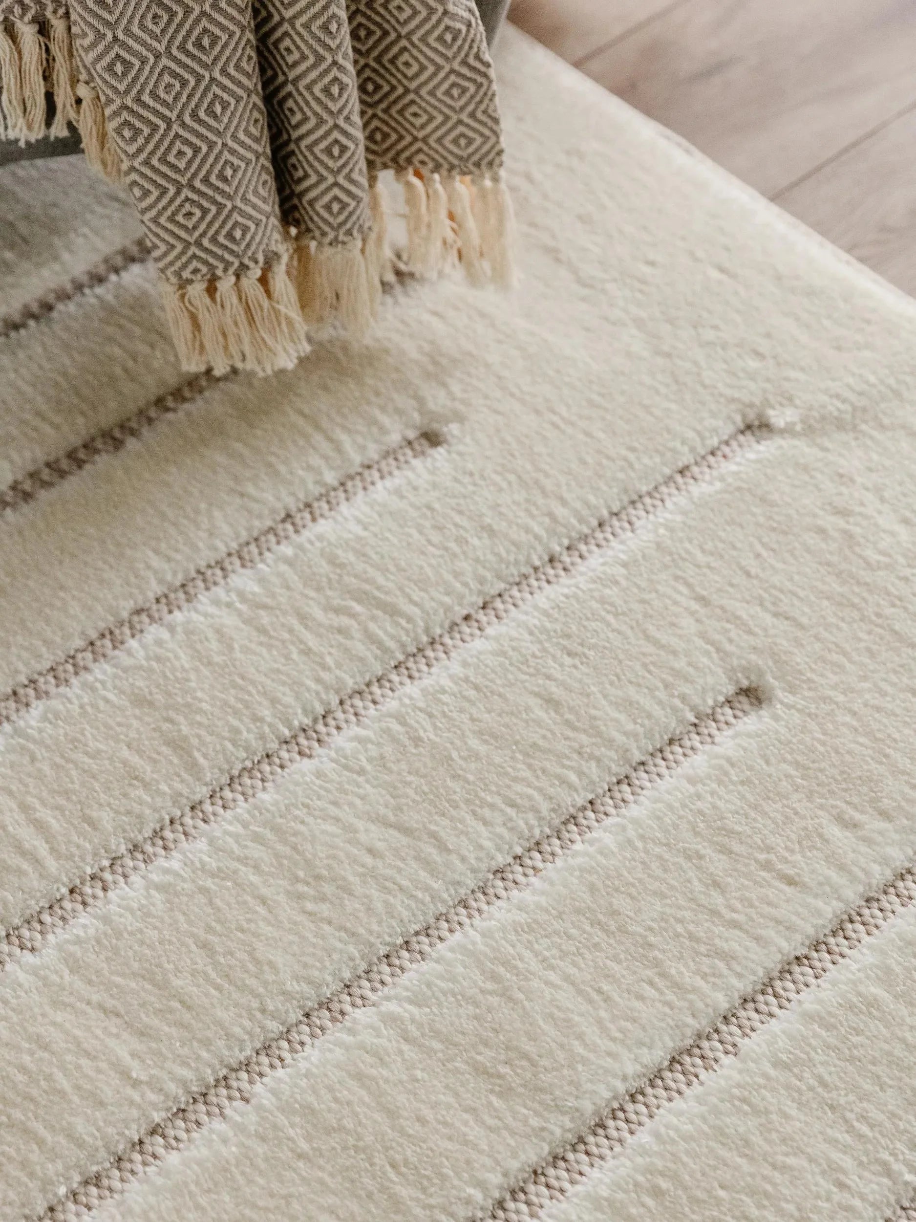 LUNA Creme Tæppe - Billede 3