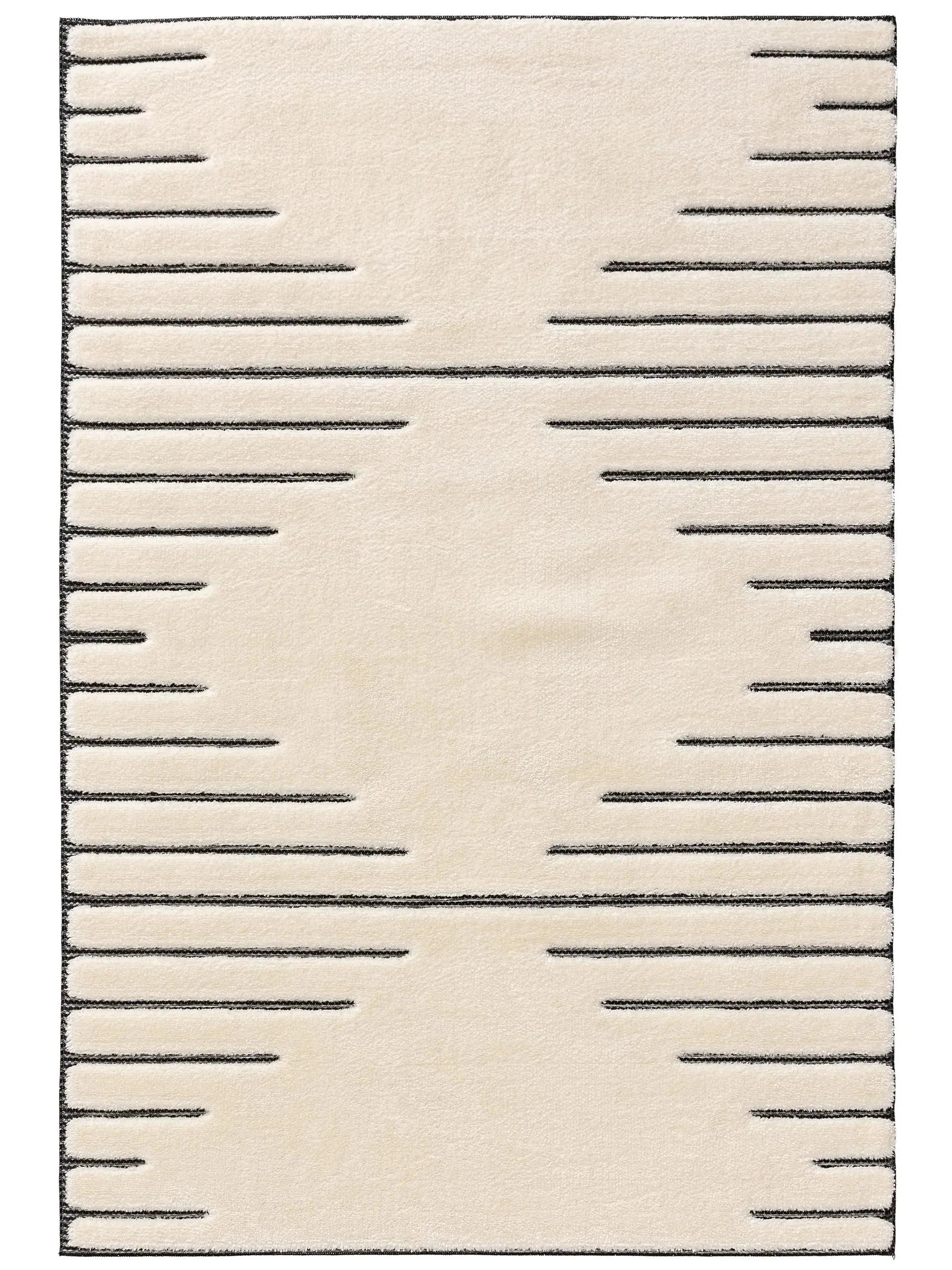 LUNA Creme Grå Tæppe - Billede 2