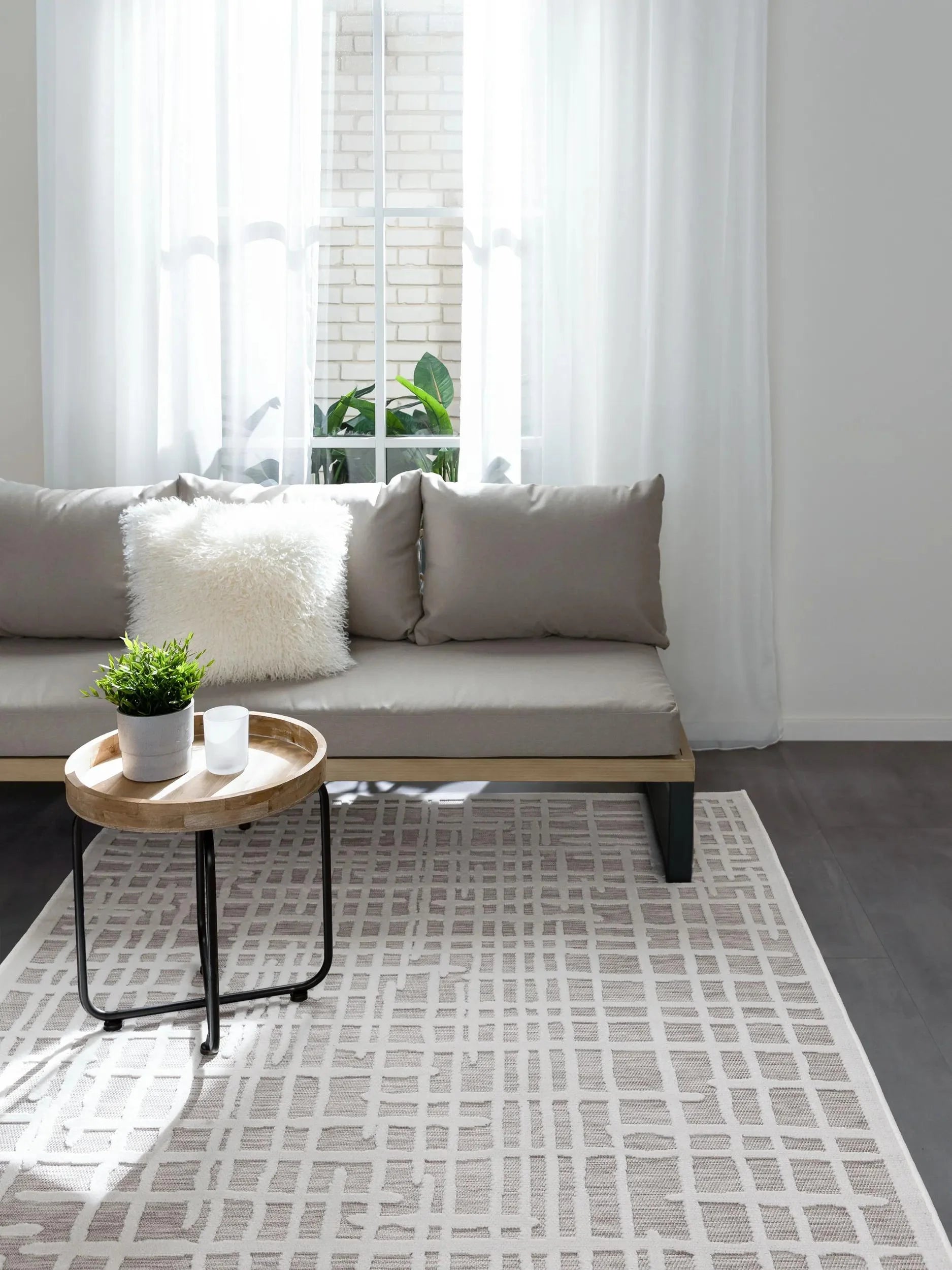 ALBA Grå Indendørs- Og Udendørs Tæppe - Billede 4