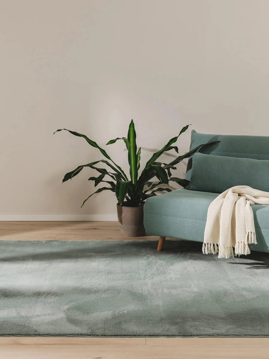 COZY Grøn Pels Tæppe - Hovedbillede