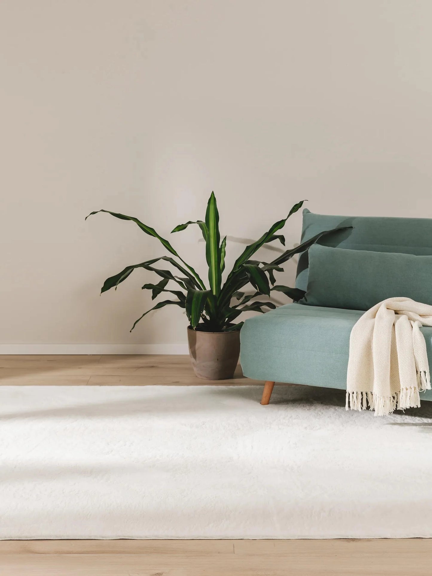 COZY Creme Pels Tæppe - Hovedbillede