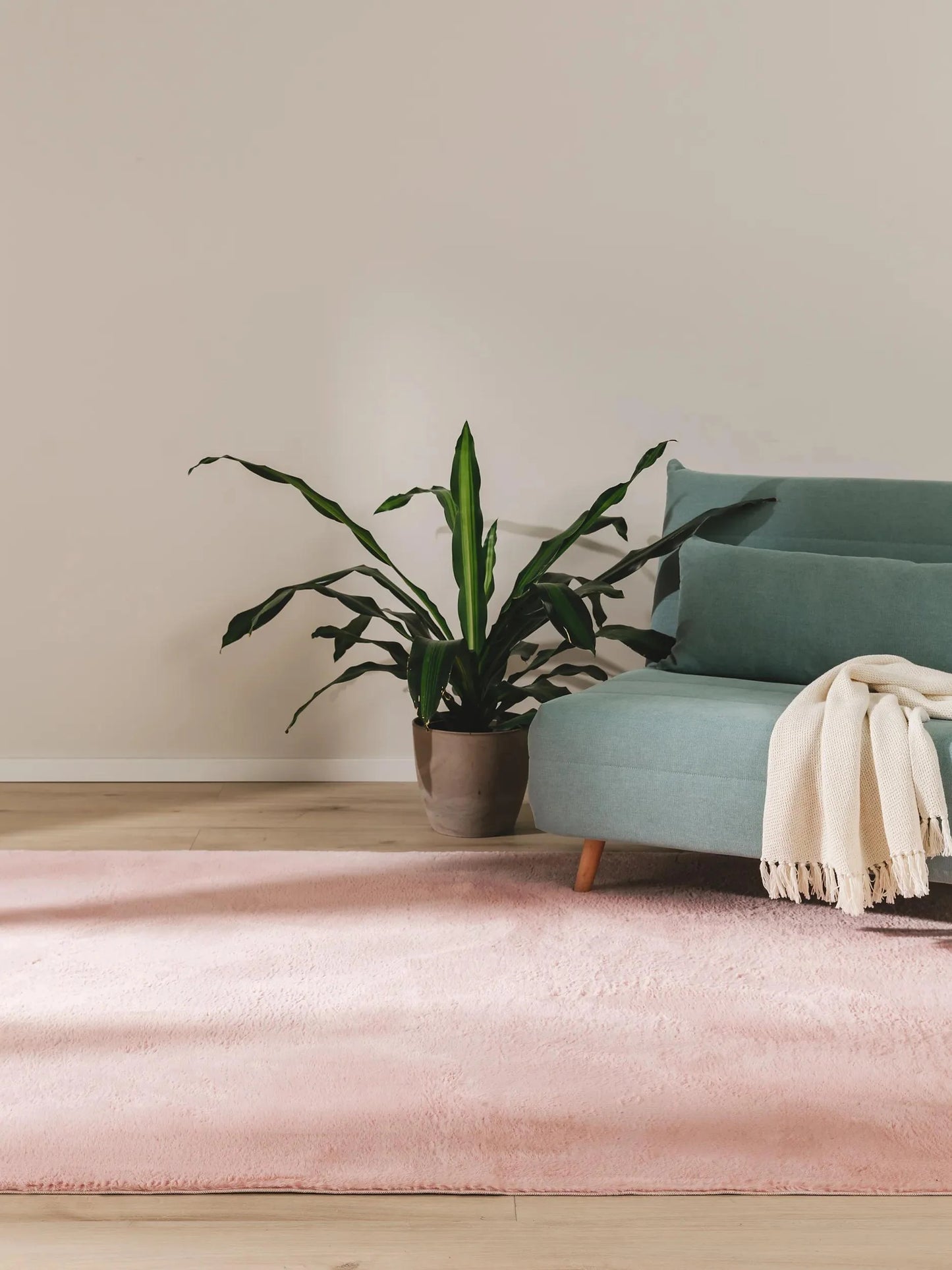 COZY Rosa Pels Tæppe - Hovedbillede