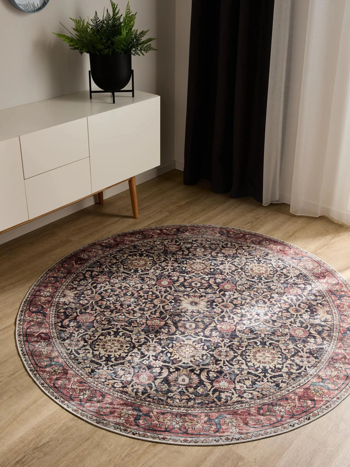 ATLAS Flerfarvet Rød Vaskbart Tæppe