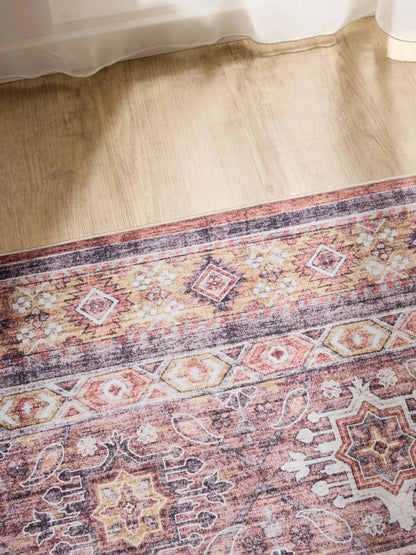 ATLAS Flerfarvet Pink Vaskbart Tæppe - Billede 3