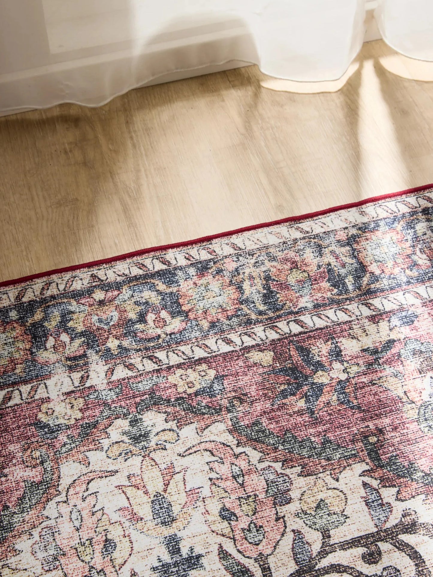 ATLAS Flerfarvet Rød Vaskbart Tæppe - Billede 3