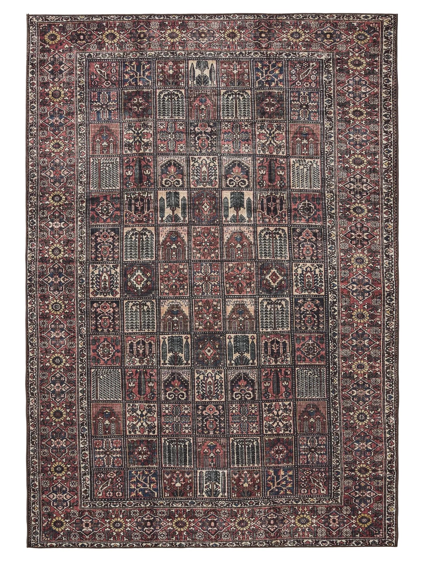 ATLAS Flerfarvet Rød Vaskbart Tæppe - Billede 2