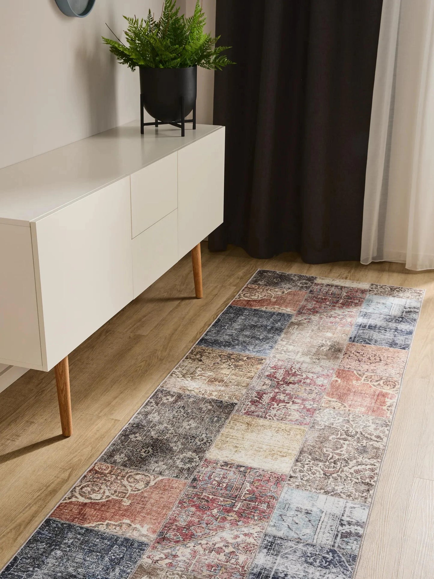 ATLAS Flerfarvet Vaskbart Tæppe